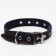 The collar is a single-layer leather, dimensionless, 56 x 2.5 cm, Osh 17-44 cm, blue