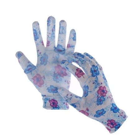 Nylon gloves, with PVC impregnation, size 8, color mix, Greengo