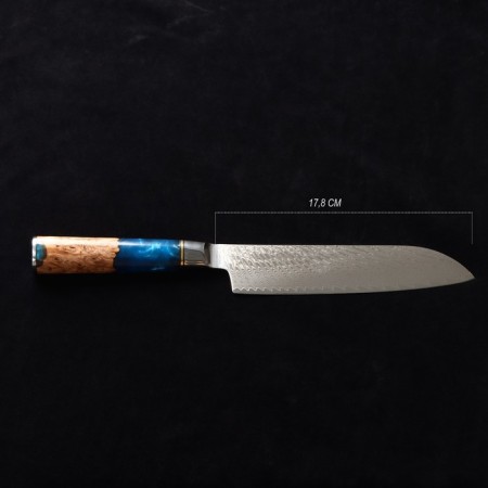Knife Santoku Paladium, 17.8 cm, Damaskaya steel VG-10-1
