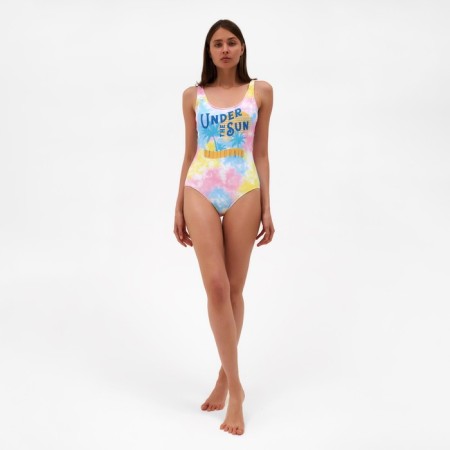 Swimsuit female adhesive minku pink color, size 46-3