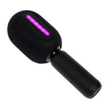Portable karaoke microphone, 5 watts, 1200 mAh, LED, black