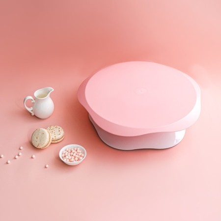 Rotating cake stand, d = 32 cm, with a spill and stopper, the color of mix-1