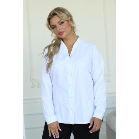 Female blouse, size 52, white color-2