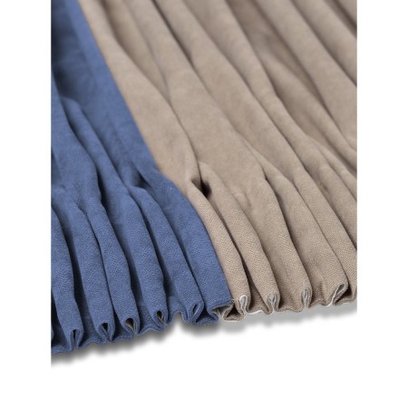 Set of curtains "Canvas", size 200x270 cm, 2 pcs, color blue-beige-2