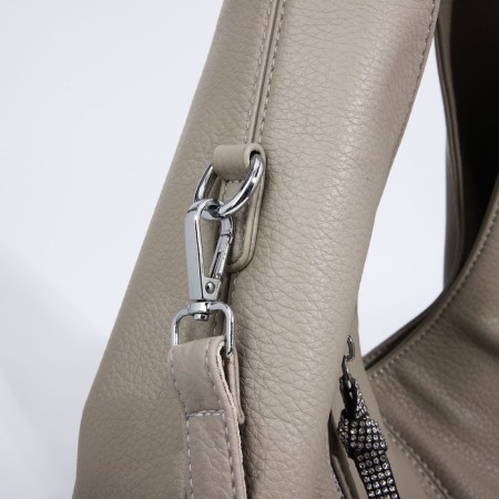 Lurch bag with a zipper, 3 outer pockets, color gray color-4