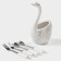 Swan stand for cutlery, 5 items: stand 9 × 6.5 × 16.5 cm, 2 spoons, 2 forks, white color