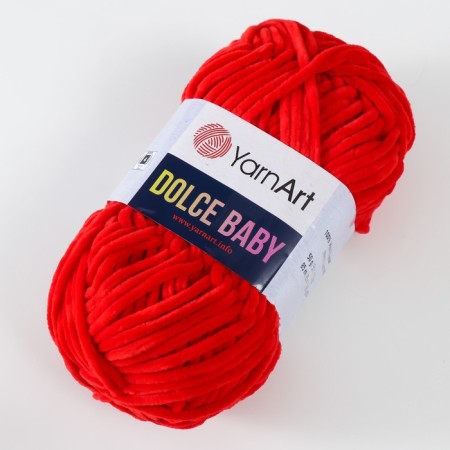 Yarn "Dolce Baby" 100% micropoliester 85m/50 g (748 red)-1