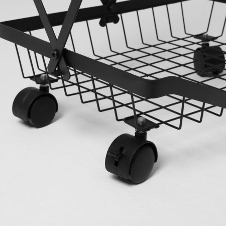 Folder drive on wheels, 3 shelves, 35.3 × 27.3 × 53.3 cm, black color is-7