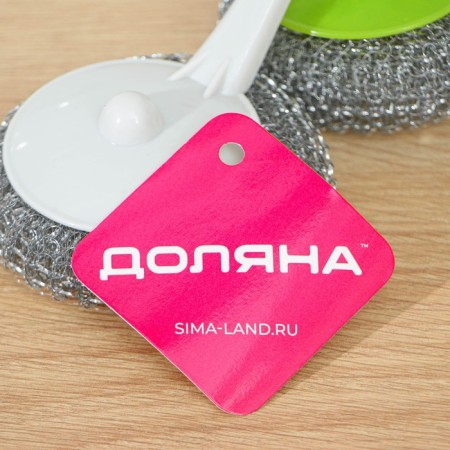 Washing sponge with the handle of the Bublik share, metal, 15 g, color mix-9