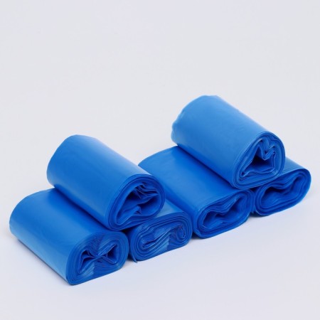 Bio bags "Pigger" for cleaning dogs 20 x 30 cm, 8 μm, 6 x 20 pcs, blue-1
