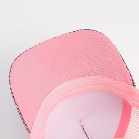 Women's cap with time to glow rhinestones, pink color, rr 56-3