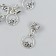 Bale with a suspension metal for creativity "waves" silver 2.4x1.2 cm