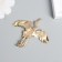 Decor for creativity Metal "Crane in flight" gold 4.8x4.3 cm