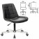 Office Brabix "Deco MG-316", without armrests, eco-leather, black, 532080.