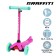 Graffiti scooter, Light wheels PU 110/75 mm, Abec 7, pink color