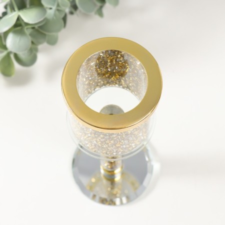 Glass of glass per 1 candle d = 4.5 cm "Orleans" gold 7x7x18 cm-1