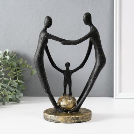 Polystone souvenir "Strength in unity" Black 12x17.5x26.5 cm-3