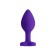 Anal plug Diamond Heart, silicone, purple color, 7 cm, d = 2 cm