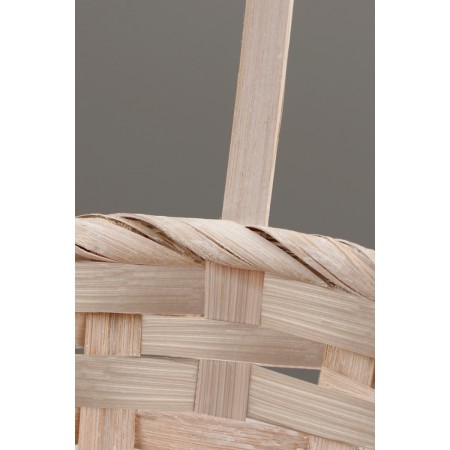 A set of wicker baskets, D16xH10/32cm, D18XH10/34cm, D21XH10/36cm, 3pcs, Bamboo, White-7