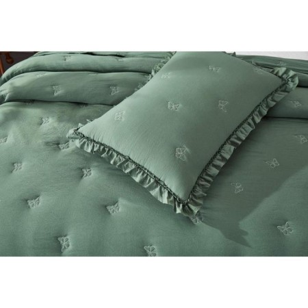 A set with a veil of "Rebeca", size 160x220 cm, 50x70 cm, color malachite-4