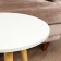 Journal table, d = 40 cm, height 42 cm, wood, white
