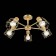 Ceiling EVOLUCE lamp. Sle110402-05. Stelitto. 5x40 watts, E27, 68x68x35 cm, golden color, light wood