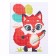 Canvas for embroidery with a cross "Fox with balls", 20 x 15 cm