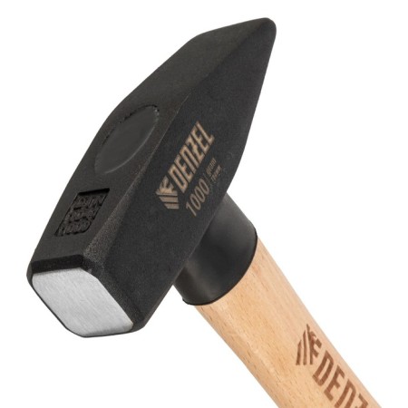 Denzel 10437 locksmith hammer, forged square steel, beech handle, 1000 g-1