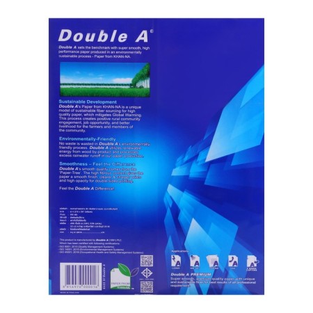 A4 500 L, DOBLE A, 80 g/m2, whiteness 163% CIE, class A+-1