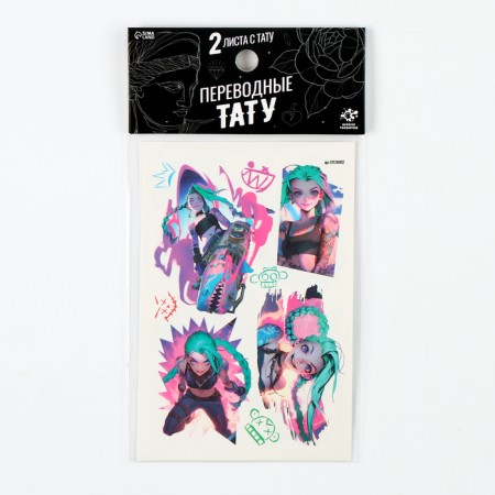 Translated tattoos "Girl with bazuka", 2 sheets-2