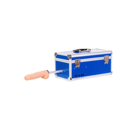Diva Fuck Box sex machine, 2 nozzles, metal, blue color, 39 cm-2