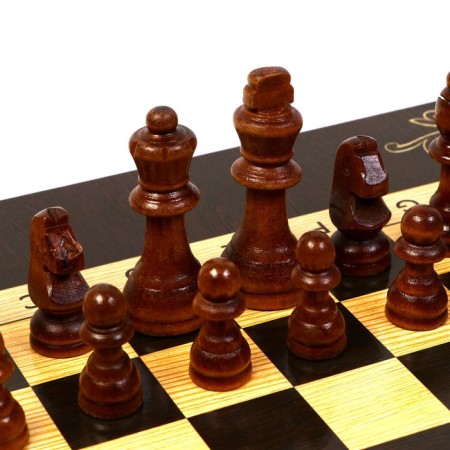 Wooden chess "Galant", 50 x 50 cm, King H-9 cm, Pig H-4.5 cm-2