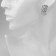 Earrings with rhinestones "Infinity" hemisphere, white color in silver