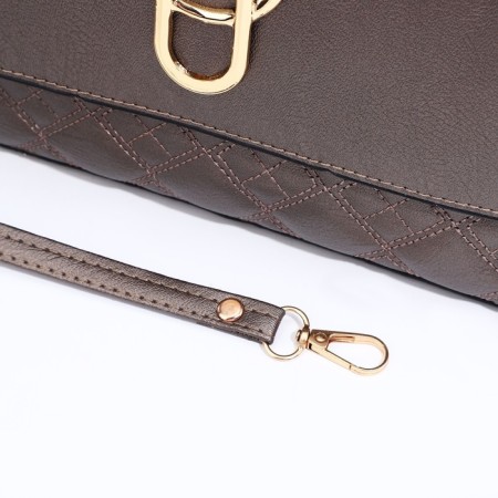 Bag-clate on magnet, long belt, bronze color-6