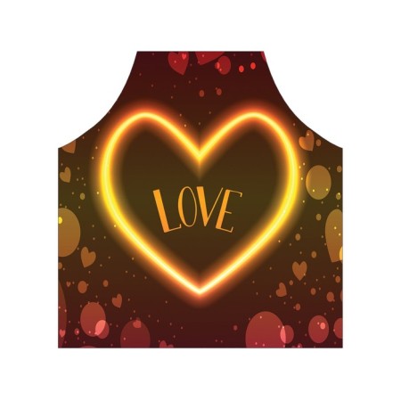 Apron kitchen with a photo print "Love", adjustable, size OS-2