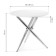 Glass table Rock metal, white/black 80x80x75 cm