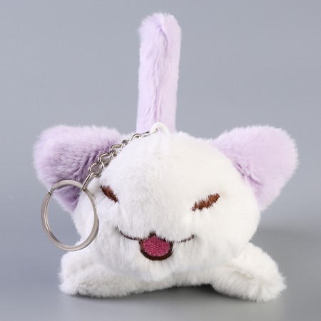 Soft toy "cat" on a key fob, 13 cm, color mix-1