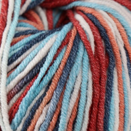 Yarn "Jeans Crazy" 55% cotton, 45% acrylic 160m/50g (7208 scarlet-turkey)-2