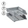 A set of horizontal paper trays 2 pieces of Strong, on metal rods, gray