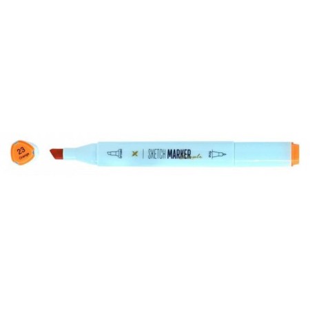 A set of art markers 12 colors Lorex "Simple Base", bilateral, tip: bullet (2.0 mm) and beveled (6.0 mm), alcohol-5