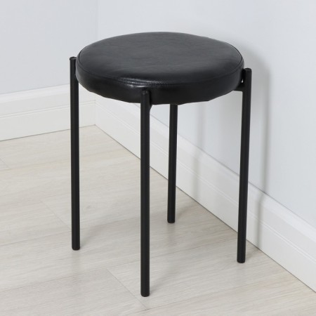Stool with round seat nt4/b, load 150 kg, 38.5x45 cm, color black-2