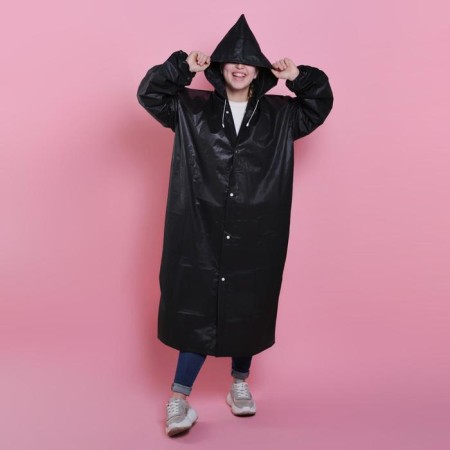 Rawnacer adult cloak "Rain and miracles", size 42-48, 60 x 110 cm, black color-5