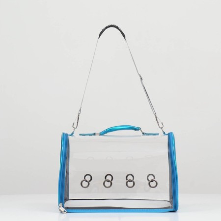 Bag - Animal carrying, transparent, 43 x 24 x 28 cm, blue-1