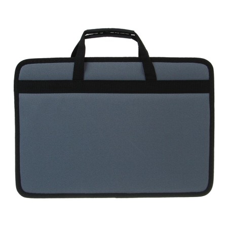 Folder with handles Textile, A4, 365 x 260 x 50 mm, 1C13 "LUGA", frame, gray