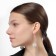 Earrings hanging "ball" interweaving, color light silver, 6.5 cm