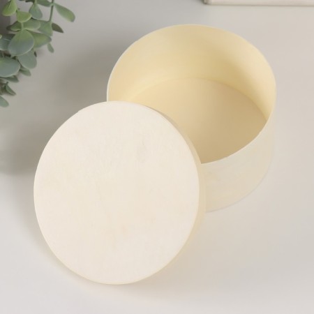 Casket wood under painting Round "thin sheet" 13x13x7.3 cm-1