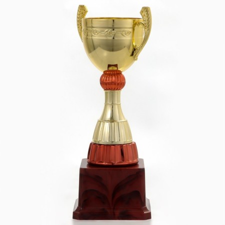 Cup 104, award figure, gold, plastic stand, 23.5 x 9.7 x 8.5 cm.-2