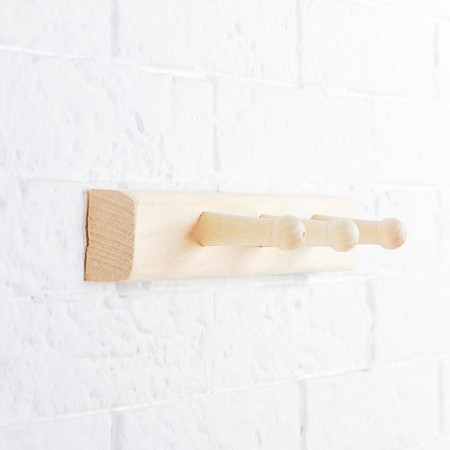 Horizontal hanger 3 hooks, linden "Dobroparov"-3