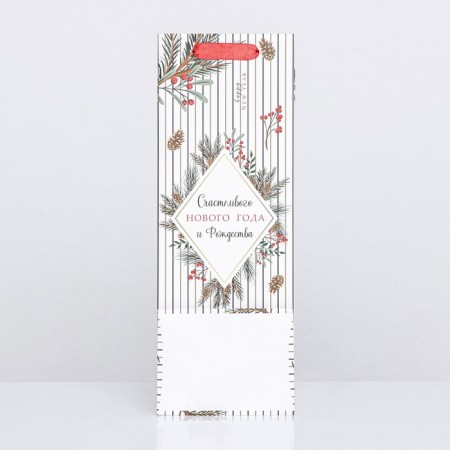 Package laminated for a bottle of "Happy New Year", 13 x 36 x 10 cm-1