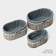 A set of handmade interior baskets LadOM, oval, 3 pcs, size: 20 × 11 × 9 cm, 23 × 15 × 10 cm, 28 × 19 × 11 cm